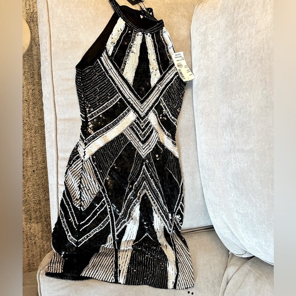 Sequin halter dress